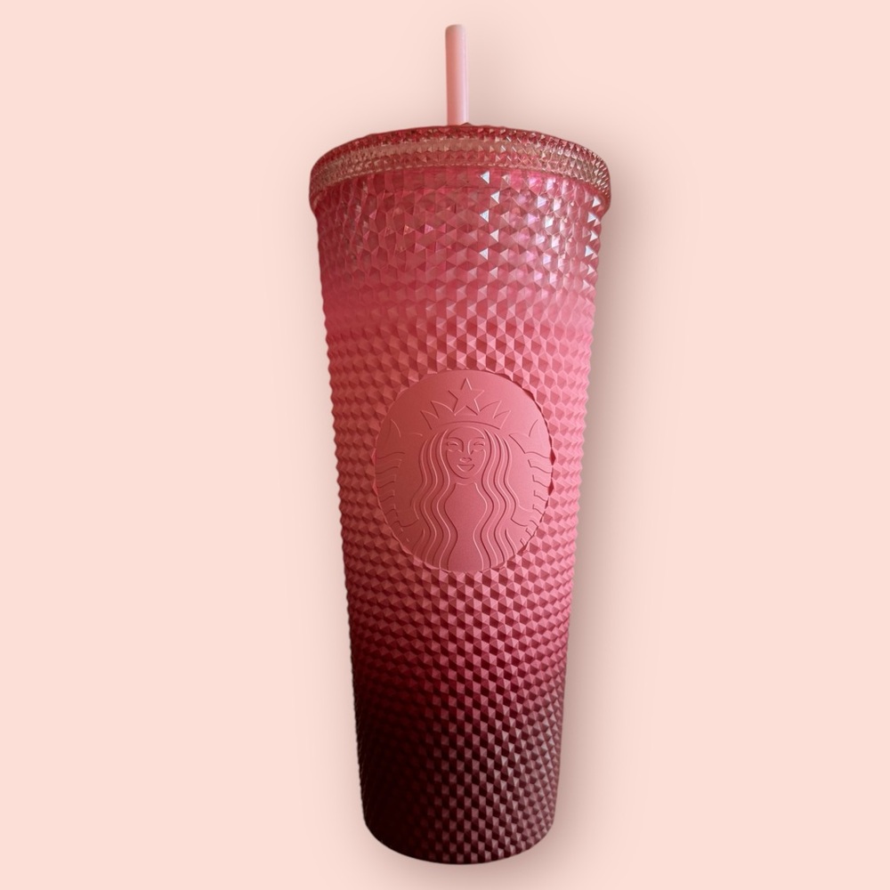 Starbucks Fall/Winter 2022 Pink Gradient Diamond/Studded Venti 24 oz. Tumbler